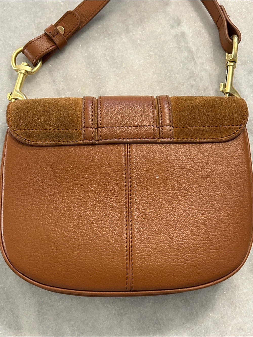 See by Chloé Hana Small Crossbody Bag  Caramello Brown Tan Suede Leather - Picture 4 of 13